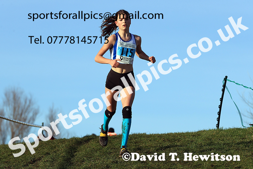 Girls under-13s 2024 NECAA Cross Country Champs., Temple Park, South Shields. Photo: David T. Hewitson/Sports for All Pics